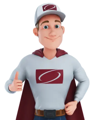 service man on thumbs up