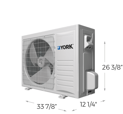 York HMH7 Inverter Heat Pump is the best overall flexible and space saver heat pump in Barrie for 2025.