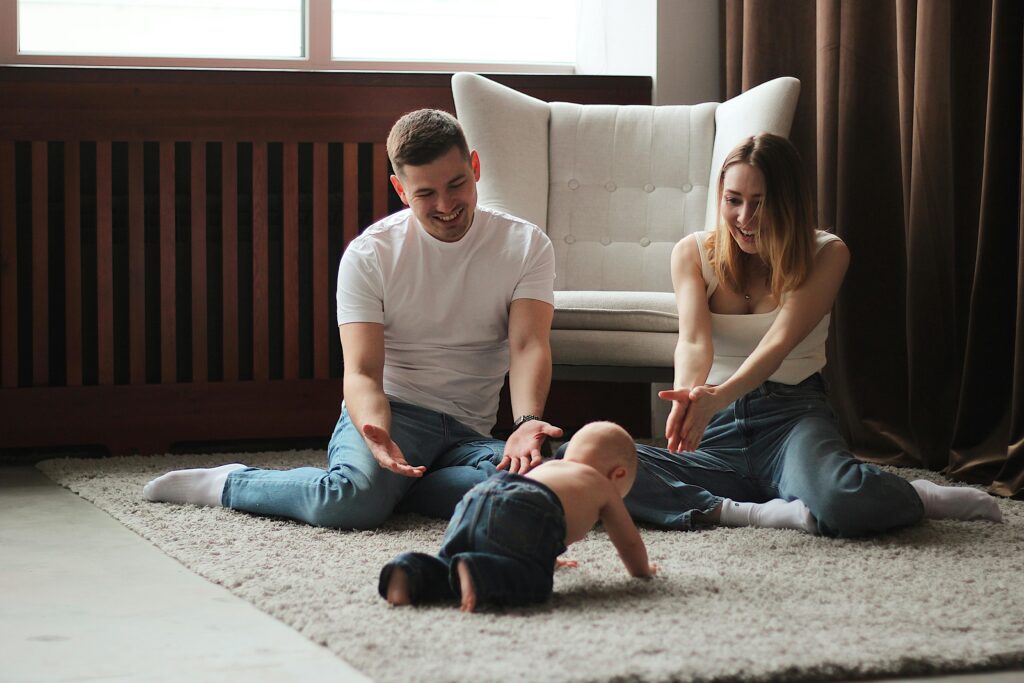 A happy family in a well heated Barrie home.