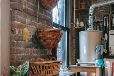 water heater in kitchen